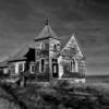 Frontal view of the
Lonetree Church.