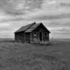 Black & white perspective 
of the Stutsman County
one-room schoolhouse.