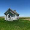 Rear view of this rural
southern Stutsman County schoolhouse.