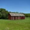 Handsome old farm storage shed.
Near Maddock, ND.