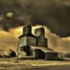 "Twin" Grain Elevators-Bucyrus, North Dakota