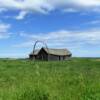 Another drooping old 
farm shed from the 1930's
near Buchanan, ND.