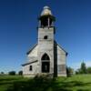 Frontal close-up of the
Hurricane Lake Church.