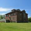 Jud, North Dakota.
1920's brick school building.