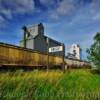Dwight, North Dakota~
Rail yard & grain elevator.