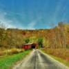 Kidwell Covered Bridge~
(From the other side)
'Looking west' into the foliage.