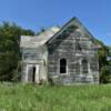 Frontal view of this 
early 1900's rural church.