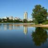 Reflective view of the
South Apartment Tower 
in Tulsa, OK.