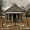 A frontal view of this
classic old filling station 
in Muskogee County.