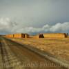 'Low hanging clouds' & harvested hay stacks~
Lake County, Oregon.