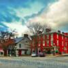 Mercersburg, Pennsylvania.
Town Square
(Late evening).