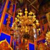 Some brilliant ornate interior design and chandelier-Suzdal, Russia