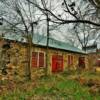 Remains of a 1880's
stone storage building.
Milltown, South Dakota.