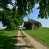 Frontal view of this single room schoolhouse near
Corona, SD.