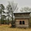 One of the few remains intact buildings at Sabine Farms.