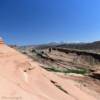 Looking east toward the 
La Sal Valley & Mountains.
From Delicate Arch.