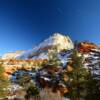 'High jet'
flying over the 
South Valley Mountains.
Zion National Park.