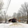 Henry Covered Bridge.
(north angle in
mid-winter)