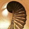 Looking up the spiral staircase
of the 1792 Cape Henry
Lighthouse.