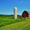 Typical barn & silo setting~
Near Melvina, Wisconsin.