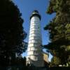 Another peek at the 
Cana Island Lighthouse.
(through the trees)