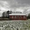 A side view of the old
Dells Schoolhouse.
Near Augusta, WI.