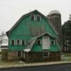 Frontal view of this classic
large green barn.
Chippewa County, WI.