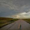 Southeast Wyoming.
Near the Colorado border.
Looking south along a
county road.