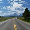 Looking south on the
Tetons Highway.