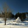 Another view of the
Pine Ridge Community Church.
Near Moorcroft.