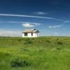 Tiny old house on the prairie.
Crook County. WY.