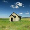 Close up peek at this 
withering old schoolhouse.
Crook County.
