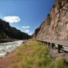 Another view of the
Wind River.
Looking north-south of
Thermopolis.