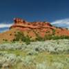 Beautiful red bluff.
Along the Norwood Road
North of Lysite.